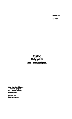 Osho Early Prints and Manuscripts .pdf